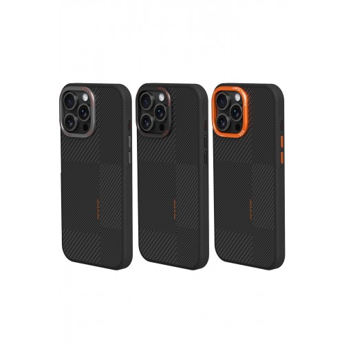 Joko iPhone 14 Pro Max Orange Karbon Magsafe Kapak - Siyah Joko iPhone 14 Pro Max Orange Karbon Magsafe Kapak - Siyah