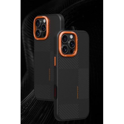 Joko iPhone 14 Pro Max Orange Karbon Magsafe Kapak - Siyah Joko iPhone 14 Pro Max Orange Karbon Magsafe Kapak - Siyah