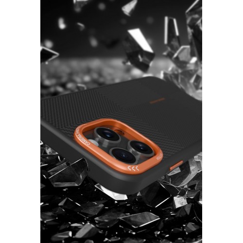 Joko iPhone 14 Pro Max Orange Karbon Magsafe Kapak - Gri Joko iPhone 14 Pro Max Orange Karbon Magsafe Kapak - Gri