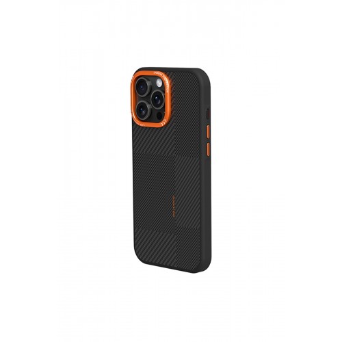 Joko iPhone 14 Pro Max Orange Karbon Magsafe Kapak - Turuncu Joko iPhone 14 Pro Max Orange Karbon Magsafe Kapak - Turuncu