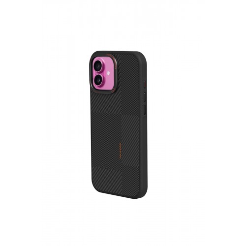 Joko iPhone 16 Orange Karbon Magsafe Kapak - Siyah Joko iPhone 16 Orange Karbon Magsafe Kapak - Siyah
