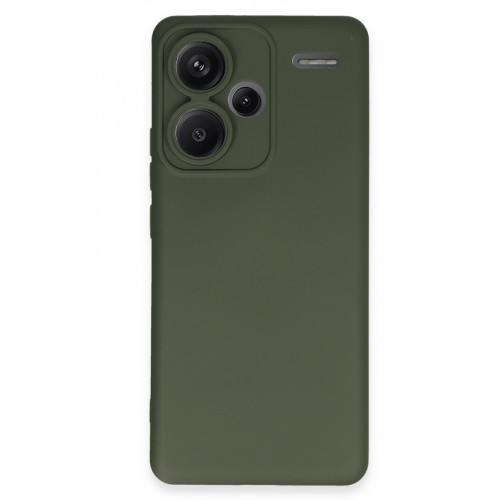 Newface Xiaomi Redmi Note 13 Pro Plus Kılıf Nano içi Kadife Silikon - Koyu Yeşil