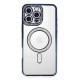 Newface iPhone 16 Pro Max Kılıf Joke Simli Magneticsafe Kılıf - Lacivert