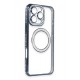 Newface iPhone 16 Pro Max Kılıf Joke Simli Magneticsafe Kılıf - Lacivert