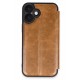 Newface iPhone 16 Kılıf Flip Cover - Taba