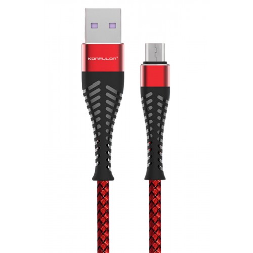 Konfulon S61 Micro USB Kablo 1.2M 3.1A - Kırmızı