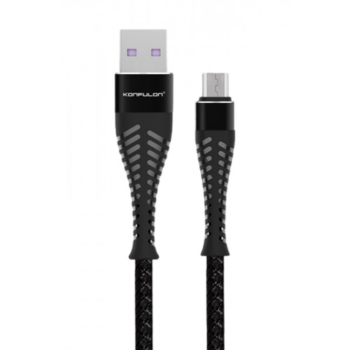 Konfulon S61 Micro USB Kablo 1.2M 3.1A - Siyah