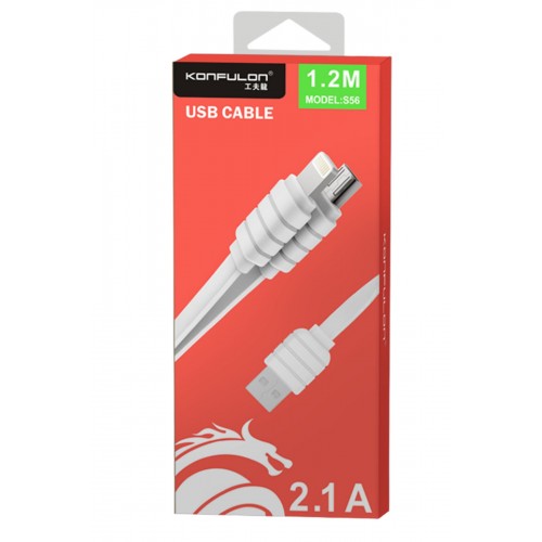 Konfulon S56 2in1 (Lightning-Micro USB) Kablo 1.2M 2.1A Konfulon S56 2in1 (Lightning-Micro USB) Kablo 1.2M 2.1A