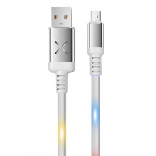 Konfulon DC09 Ses Duyarlı Işıklı Micro USB Kablo 1M 2A - Beyaz Konfulon DC09 Ses Duyarlı Işıklı Micro USB Kablo 1M 2A - Beyaz