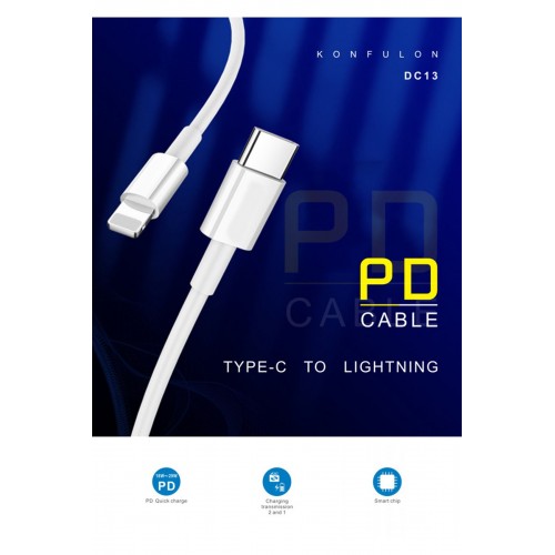 Konfulon DC13 1M 20W Type-C to Lightning Kablo iphone Uyumlu Konfulon DC13 1M 20W Type-C to Lightning Kablo iphone Uyumlu