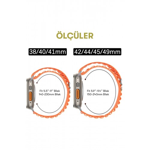 Newface Apple Watch Ultra 49mm Mountain Kordon - Turuncu Newface Apple Watch Ultra 49mm Mountain Kordon - Turuncu