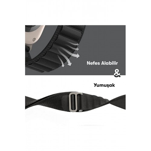 Newface Apple Watch Ultra 49mm Mountain Kordon - Turuncu Newface Apple Watch Ultra 49mm Mountain Kordon - Turuncu