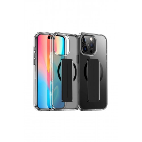 Joko iPhone 15 Pro Max Kılıf Alfa Magsafe Standlı Kapak - Siyah