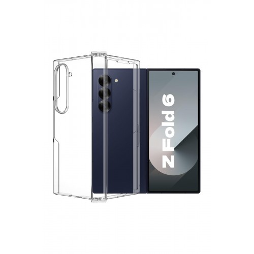 Newface Samsung Galaxy Z Fold 6 Kılıf Pc Sert Şeffaf Kapak - Şeffaf