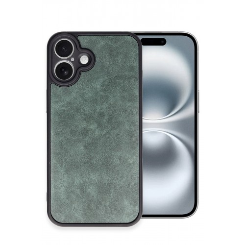 Newface iPhone 16 Kılıf Aras Deri Kapak - Koyu Yeşil Newface iPhone 16 Kılıf Aras Deri Kapak - Koyu Yeşil