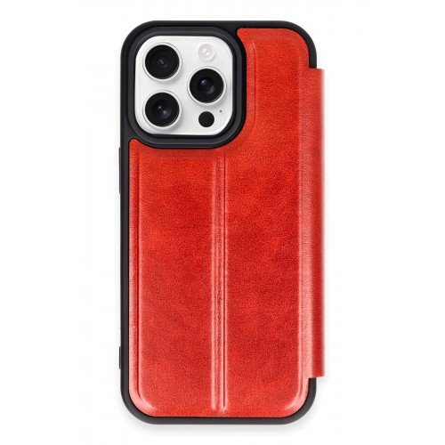 Newface iPhone 14 Pro Max Kılıf Flip Cover - Kırmızı