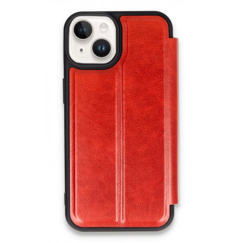 Newface iPhone 14 Kılıf Flip Cover - Kırmızı Newface iPhone 14 Kılıf Flip Cover - Kırmızı