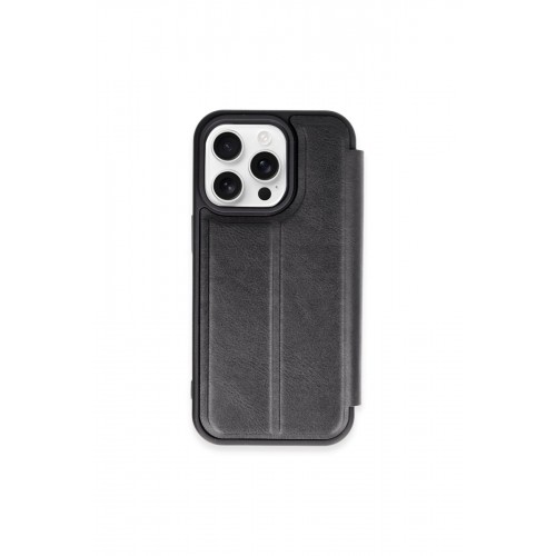 Newface iPhone 15 Pro Max Kılıf Flip Cover - Siyah Newface iPhone 15 Pro Max Kılıf Flip Cover - Siyah