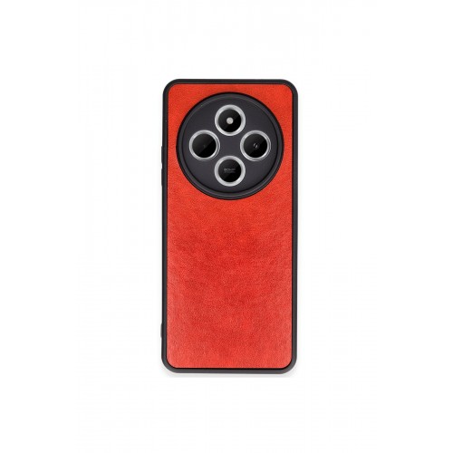 Newface Xiaomi Redmi 14C Kılıf Aras Deri Kapak - Kırmızı