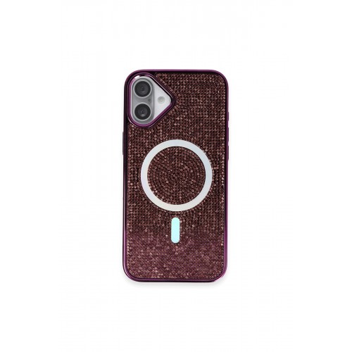 Newface iPhone 16 Kılıf Diamond Magsafe Kapak - Derin Mor Newface iPhone 16 Kılıf Diamond Magsafe Kapak - Derin Mor