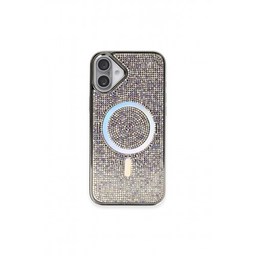 Newface iPhone 16 Plus Kılıf Diamond Magsafe Kapak - Rainbow
