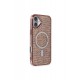 Newface iPhone 16 Plus Kılıf Diamond Magsafe Kapak - Pembe