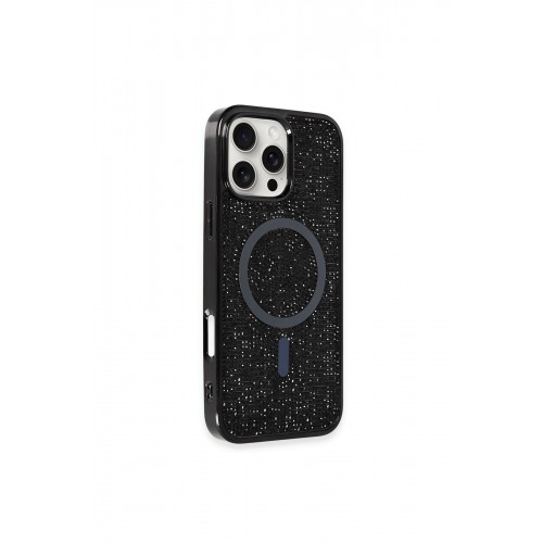 Newface iPhone 16 Pro Kılıf Diamond Magsafe Kapak - Siyah Newface iPhone 16 Pro Kılıf Diamond Magsafe Kapak - Siyah