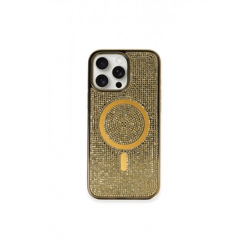Newface iPhone 16 Pro Kılıf Diamond Magsafe Kapak - Gold Newface iPhone 16 Pro Kılıf Diamond Magsafe Kapak - Gold