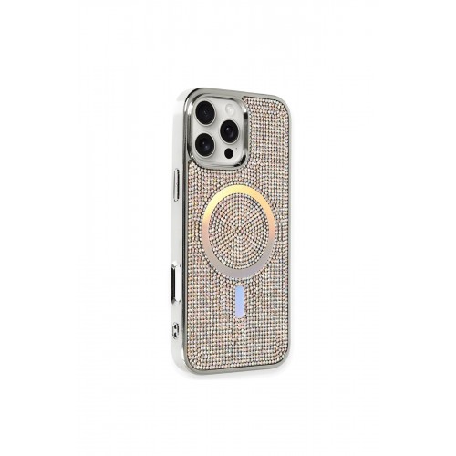 Newface iPhone 16 Pro Kılıf Diamond Magsafe Kapak - Rainbow Newface iPhone 16 Pro Kılıf Diamond Magsafe Kapak - Rainbow