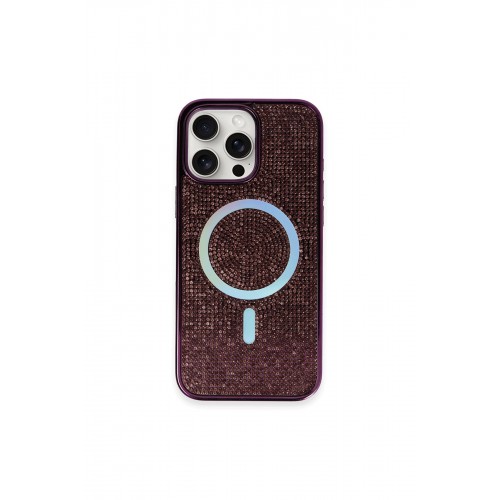Newface iPhone 16 Pro Kılıf Diamond Magsafe Kapak - Derin Mor Newface iPhone 16 Pro Kılıf Diamond Magsafe Kapak - Derin Mor