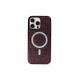 Newface iPhone 16 Pro Max Kılıf Diamond Magsafe Kapak - Derin Mor