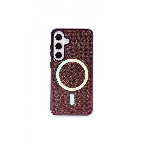 Newface Samsung Galaxy S24 Kılıf Diamond Magsafe Kapak - Derin Mor Newface Samsung Galaxy S24 Kılıf Diamond Magsafe Kapak - Derin Mor