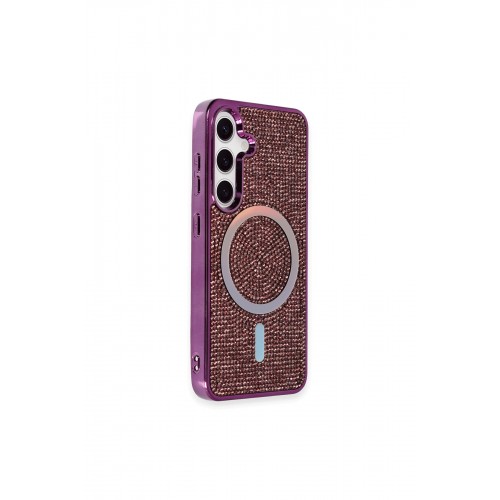 Newface Samsung Galaxy S24 Kılıf Diamond Magsafe Kapak - Derin Mor Newface Samsung Galaxy S24 Kılıf Diamond Magsafe Kapak - Derin Mor