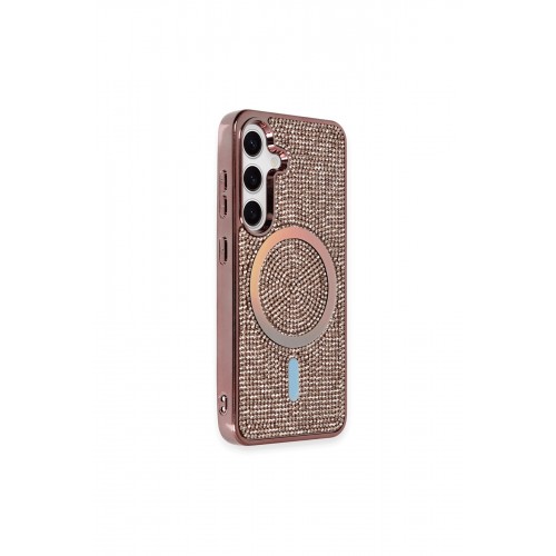 Newface Samsung Galaxy S24 Kılıf Diamond Magsafe Kapak - Pembe Newface Samsung Galaxy S24 Kılıf Diamond Magsafe Kapak - Pembe