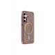 Newface Samsung Galaxy S24 Kılıf Diamond Magsafe Kapak - Pembe
