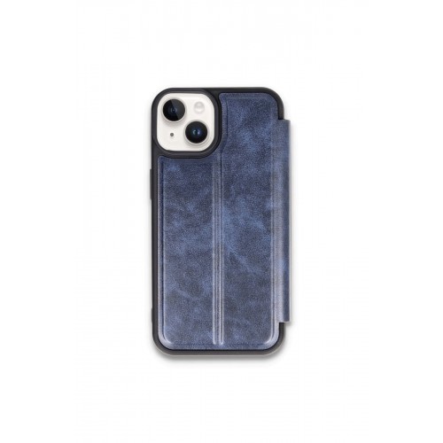 Newface iPhone 15 Kılıf Flip Cover - Lacivert