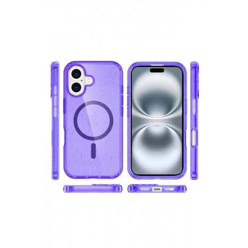 Newface iPhone 16 Plus Kılıf Glow Magsafe Kapak - Mor Newface iPhone 16 Plus Kılıf Glow Magsafe Kapak - Mor