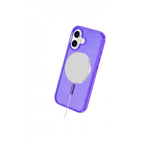 Newface iPhone 16 Plus Kılıf Glow Magsafe Kapak - Mor Newface iPhone 16 Plus Kılıf Glow Magsafe Kapak - Mor