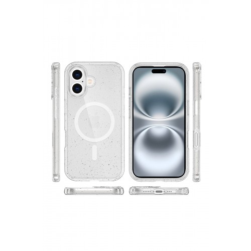 Newface iPhone 16 Plus Kılıf Glow Magsafe Kapak - Şeffaf Newface iPhone 16 Plus Kılıf Glow Magsafe Kapak - Şeffaf