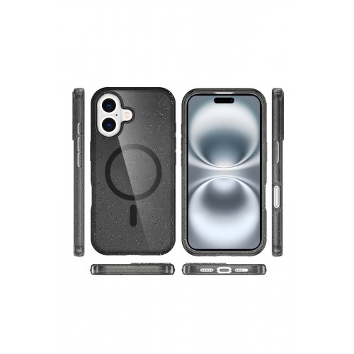 Newface iPhone 16 Plus Kılıf Glow Magsafe Kapak - Siyah Newface iPhone 16 Plus Kılıf Glow Magsafe Kapak - Siyah