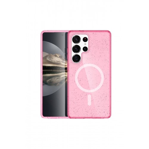 Newface Samsung Galaxy S23 Ultra Kılıf Glow Magsafe Kapak - Pembe