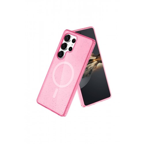 Newface Samsung Galaxy S24 Ultra Kılıf Glow Magsafe Kapak - Pembe Newface Samsung Galaxy S24 Ultra Kılıf Glow Magsafe Kapak - Pembe