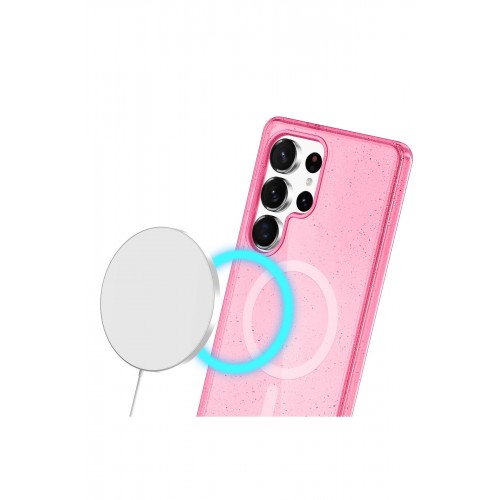 Newface Samsung Galaxy S24 Ultra Kılıf Glow Magsafe Kapak - Pembe Newface Samsung Galaxy S24 Ultra Kılıf Glow Magsafe Kapak - Pembe