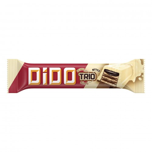 Dido Trio Beyaz Sütlü Bitter Çikolatalı Gofret (36.5G x 24 Adet) Dido Trio Beyaz Sütlü Bitter Çikolatalı Gofret (36.5G x 24 Adet)