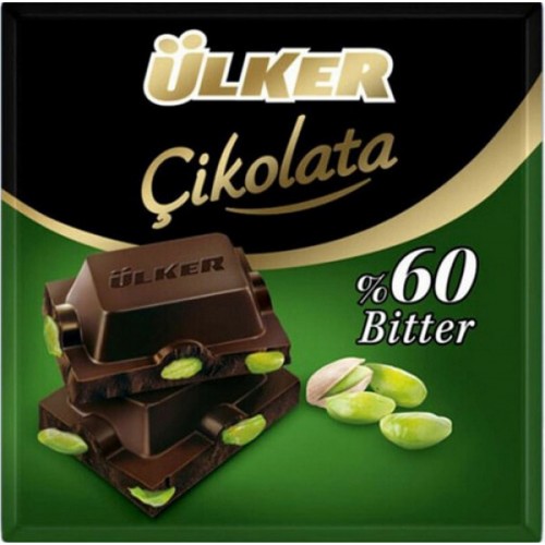 Ülker Antep Fıstıklı ` Bitter Çikolata (65 gr x 6 Adet) Ülker Antep Fıstıklı ` Bitter Çikolata (65 gr x 6 Adet)