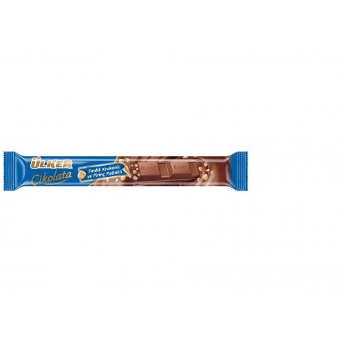 Ülker Fındık ve Pirinç Patlaklı Baton Çikolata (14 gr x 24 Adet) Ülker Fındık ve Pirinç Patlaklı Baton Çikolata (14 gr x 24 Adet)