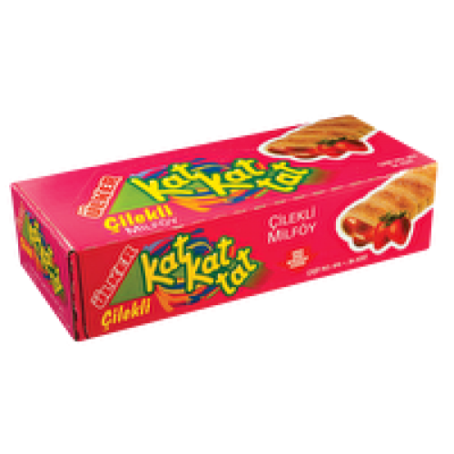 Ülker Katkat Tat Çilekli Milföy (28 gr x 24 Adet) Ülker Katkat Tat Çilekli Milföy (28 gr x 24 Adet)