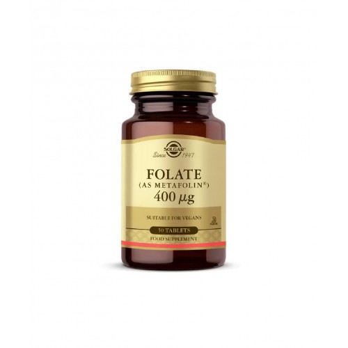 Solgar Folate Metafolin 400 Mcg 50 Tablet