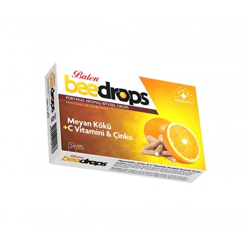 Balen Beedrops Meyan Kökü C Vit.-Çinko Portakal Aromalı Drops Balen Beedrops Meyan Kökü C Vit.-Çinko Portakal Aromalı Drops