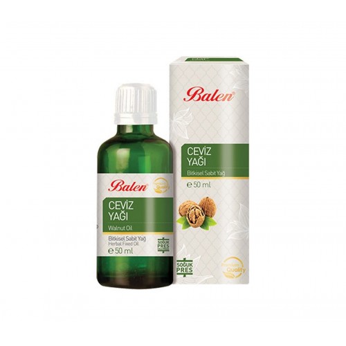 Balen Ceviz Yağı 50 Ml | Omega-3 Yağ Asitleri, Vitaminler Ve Mineraller İçeren Cilt ve Saç Sağlığı Destekleyen Doğal Yağ